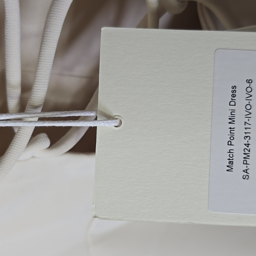 Peppermayo  Match Point Sweetheart  Lace Up Cream Mini Dress Size  Xs NWT. - Picture 10 of 11